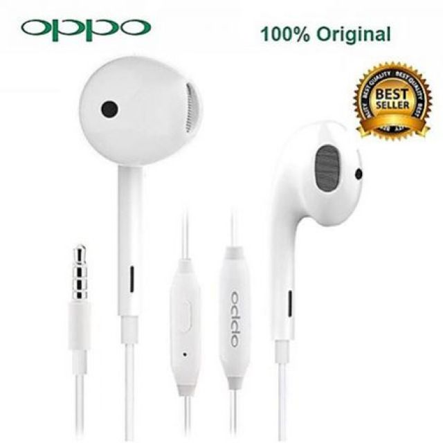 Oppo Handsfree Oppo R11 Ear Hook Oppo Handfree - White