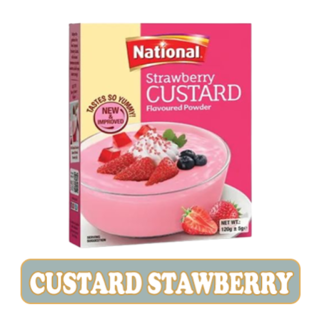 National Strawberry Custard 120 gm